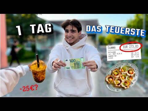 1 TAG NUR DAS TEUERSTE ESSEN🥲 hilfe