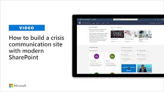 How to build a crisis communication site with modern SharePoint
