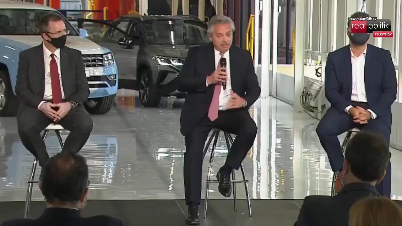Alberto Fernández participa de la inauguración de la nueva planta de pintura de Volkswagen