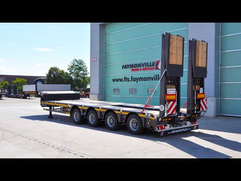 Faymonville - MultiMAX extendable low loader with 4 axles w/ excavator through & double ramps