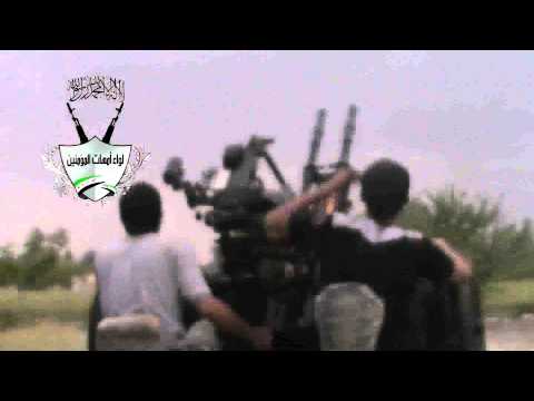 التصدي للطيران الحربي من قبل لواء أمهات المؤمنين في الغوطة في محافظة حمص