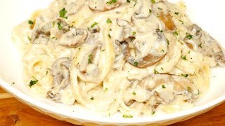 Creamy Garlic Mushroom Pasta