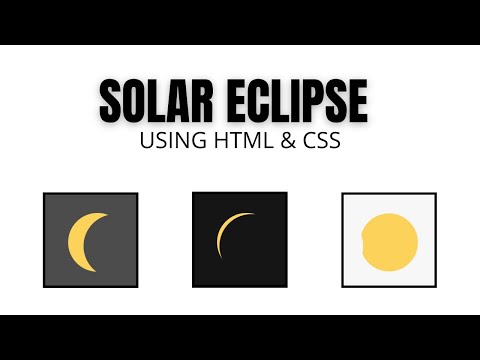 Solar Eclipse Using Html Css Css Animation