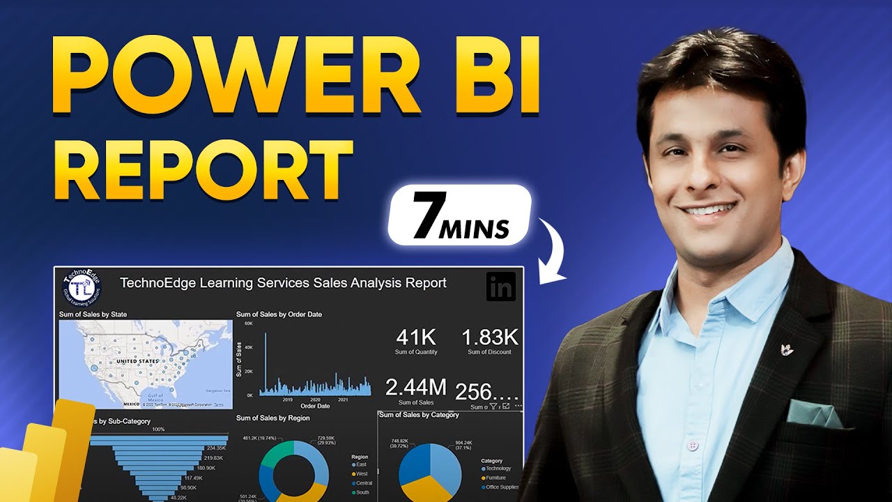 How to create Power BI Dashboard (Report) in 7 Minutes in Power BI Desktop | @PavanLalwani