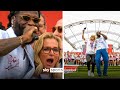 Sarina Wiegman Loses Her Mind With Burna Boy On Stage