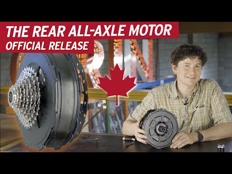 Introducing Grin's REAR All-Axle Hub Motor.  Quick Release and Thru-Axle, Integrated PAS