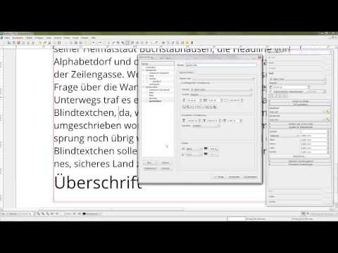 Scribus 1.4.5 - Stile - Schriften formatieren
