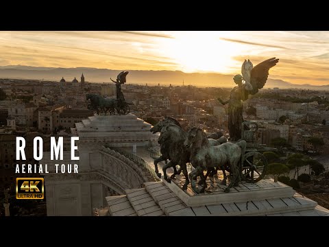4K | ROME 2025 🇮🇹 1 HOUR AERIAL TOUR RELAXING TIME | ITALY | VATICAN