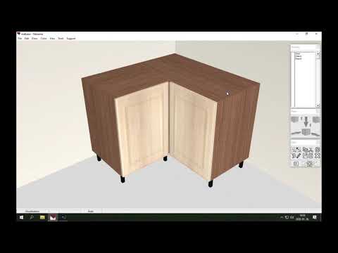 2 simple solution for kitchen corner cabinet planning.