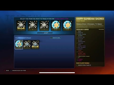 Rocket league final tentagoal or rippled S6 tournament exotic trade up /all star opening