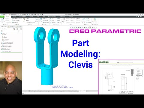 Creo Parametric - Part Modeling Example | Clevis