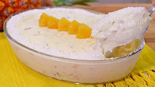 GELADÃO DE ABACAXI SUPER CREMOSO SEM GELATINA | GELADÃO DE ABACAXI FÁCIL QUE NÃO TALHA