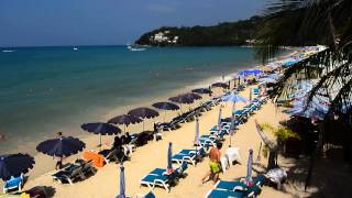 preview picture of video 'Kamala Beach, Phuket- an overview of the beach in the high season -- The Beachfront Club'