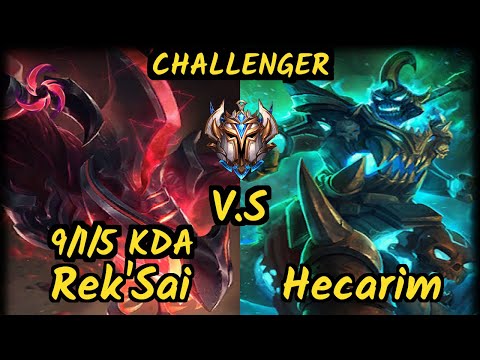 LDLC Djoko (REK'SAI) vs HECARIM - 9/1/5 KDA JUNGLE CHALLENGER GAMEPLAY - EUW
