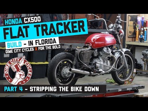 CX500 Flat Tracker Build Part 4 - Stripping the bike & Bike Giveaway