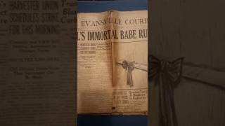 ,Evansville Courier  Babe Ruth Dies Headline Aug 17, 1948