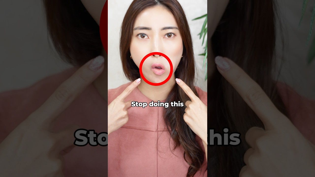 Stop Doing This for Sagging Jowls! Tongue Exercise to Erase Smile Lines, Marionette Lines #shorts