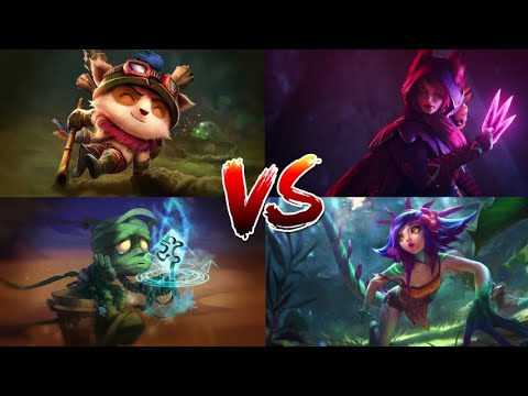 League Of Legends - Teemo and Amumu VS Xayah and Neeko - Bot lane - Season 10.17