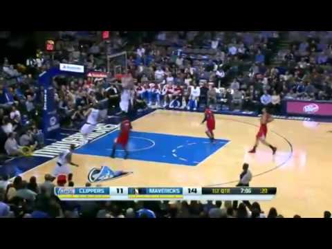 Dirk Nowitzki HITS Shawn Marion With Nice Touch Dime   Clippers vs Mavericks   January 3  2014   NBA