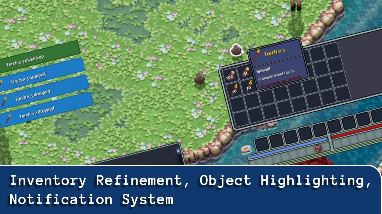 Inventory Refinement, Object Highlighting, Notification System