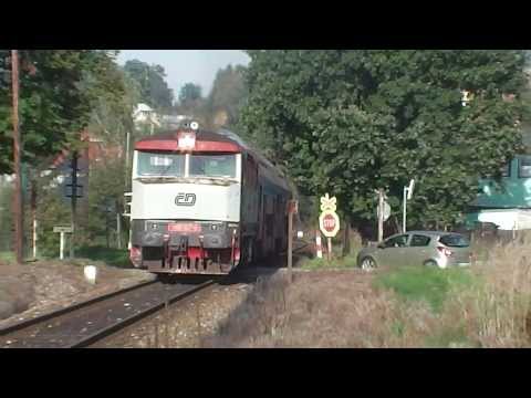 749 107 si chrochtá při odjezdu z Chrástu nad Sázavou