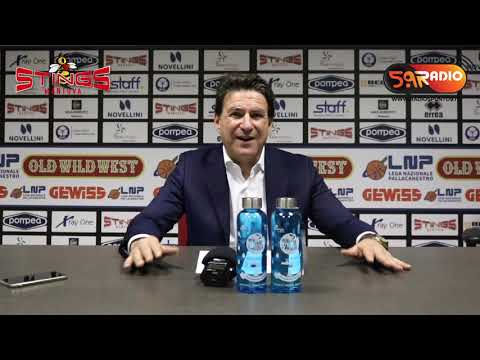 Post-partita Pompea Mantova - Agribertocchi Orzinuovi con coach Finelli, Vigori e Lawson