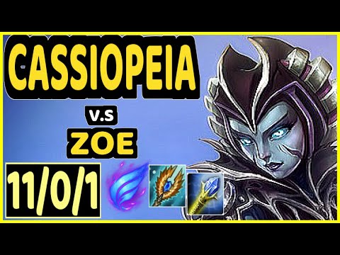 STROMPEST (CASSIOPEIA) vs ZOE - 11/0/1 KDA MID CHALLENGER GAMEPLAY - NA