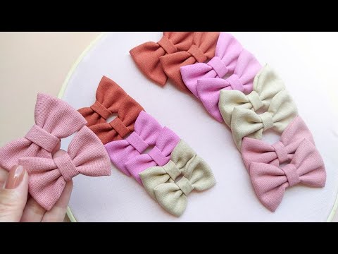 FABRIC Bow - Linen Bow - For beginners - Using scraps