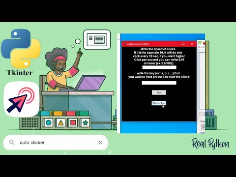 Python Autoclicker With Tkinter Python Graphical Interface Fast Click In Python Application