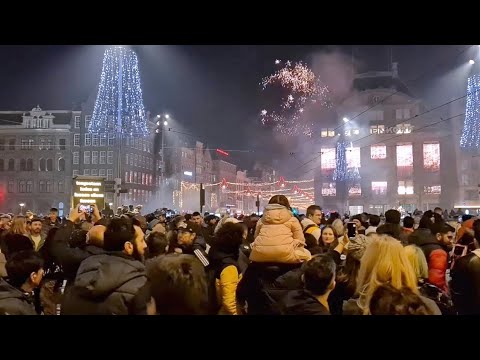 Amsterdam New Year's Eve Fireworks - Dam Square!