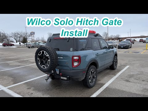 Lifted Bronco Sport Gets Wilco Solo Hitch Gate High Clearance for Full Size Spare