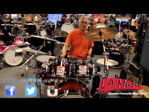 LA Music Canada - Victor Demoing The DW Design Series 5 Piece Lacquer Shell Pack Tobacco Burst