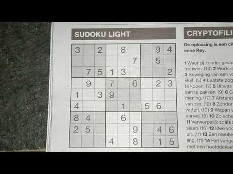 How to solve this easy Sudoku Light puzzle (with a Pdf file) 03-29-2019 part 1 of 2