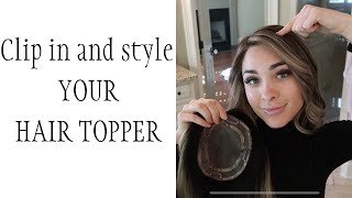 Clip and style your human hairpiece topper hair extension tutorial
