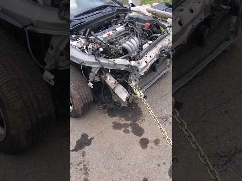 winching on a bent car frame