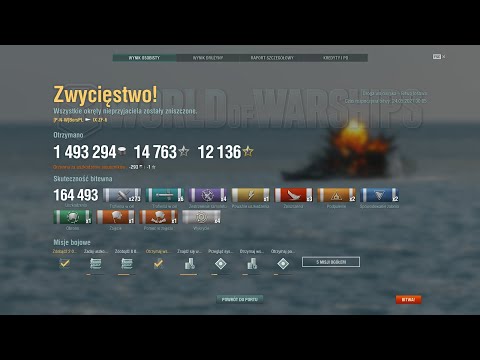 ZF 6 Destroyer Tier IX 164K. Dmg. Monster Extract BorsPL P-N-W World of Warships