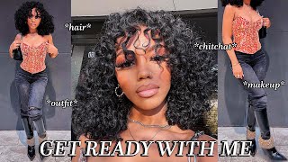 CHIT CHAT GRWM: I WENT TO A FASHION SHOW! | makeup artist, miss straight hair, weight gain, & more!