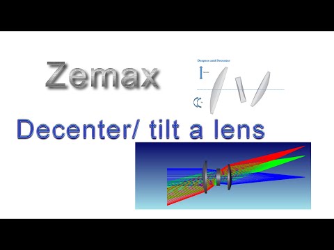 Decentering Optical Elements in Zemax