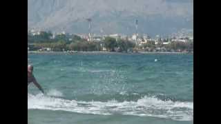 preview picture of video 'Chios kitesurf (back roll, front roll, jump transition)'