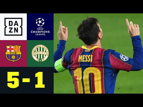 Messi, Coutinho & Ansu Fati zum Pflichtsieg: Barcelona - Budapest 5:1 | UEFA Champions League | DAZN