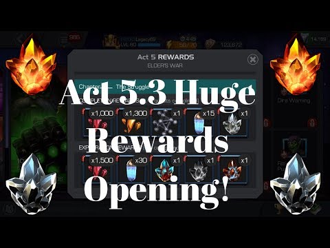 Act 5.3 Huge Rewards Opening!!! 5-Star Awakening Gem Crystal!