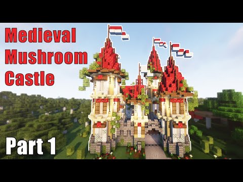 Medieval Mushroom Castle Minecraft | How to Build a  Castle Part1