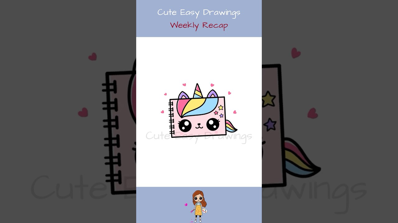 Cute Easy Drawings Weekly Recap  #drawing #drawingideas #shorts #cedfansclub #art