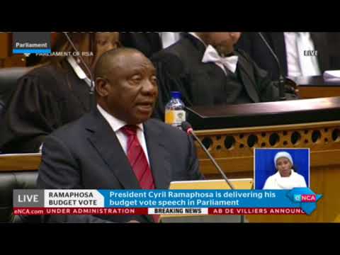 President Cyril Ramaphosa delivers budget vote speech