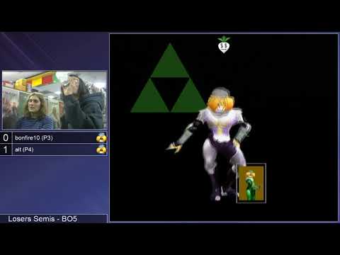 GSS 102 SSBM - bonfire10 (Green Sheik) vs. alt (White Sheik) - Melee LSF