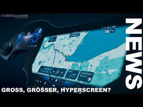 2021 Mercedes-Benz Hyperscreen! Ein 1,41 m breites "Display" für den Mercedes EQS Hyperdino Fahrer!