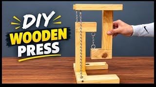 How to Make a DIY Wooden Press | Homemade Wood Press | Easy Woodworking Project  |  furniture #diy 