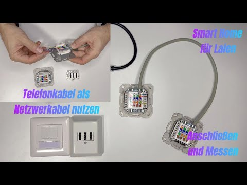 Telefonkabel als Netzwerkkabel nutzen Anschließen mit 4 Adern, einfach erklärt Netzwerk für Laien