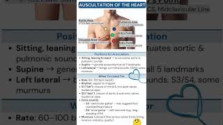 Auscultation of the heart #HeartSounds #NursingStudents#MedicalEducation #ClinicalSkills#Stethoscope