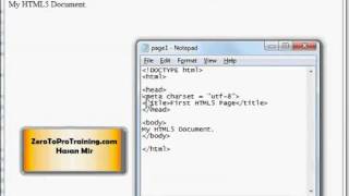 HTML5 Training Series (HTML 5) - Tutorial 3 - Character Set / Character Encoding